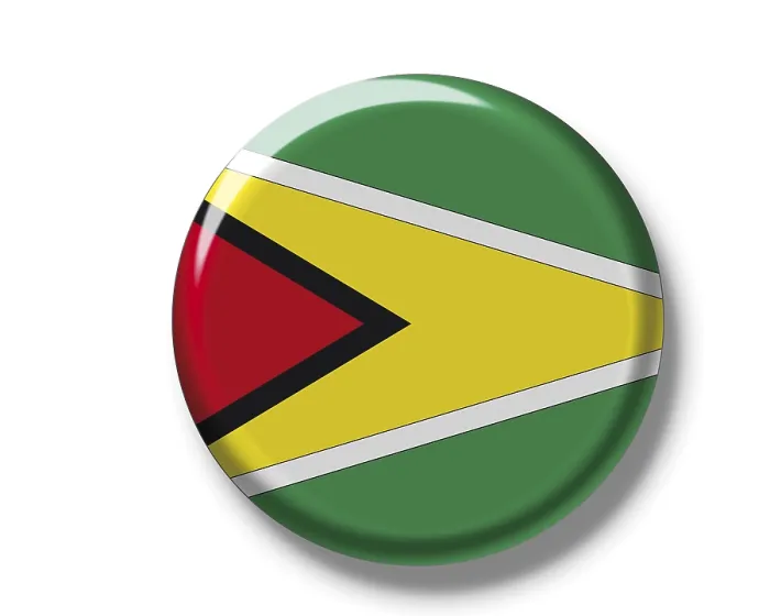 Impression encadrée : Bouton, drapeau de la Guyane. Impression encadrée : Bouton, drapeau de la Guyane.