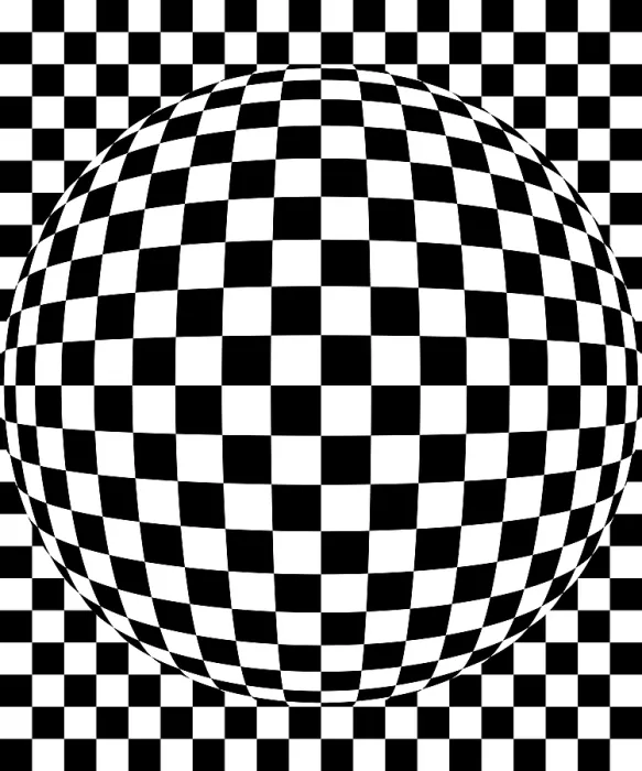 Impression encadrée : Motif échiquier.