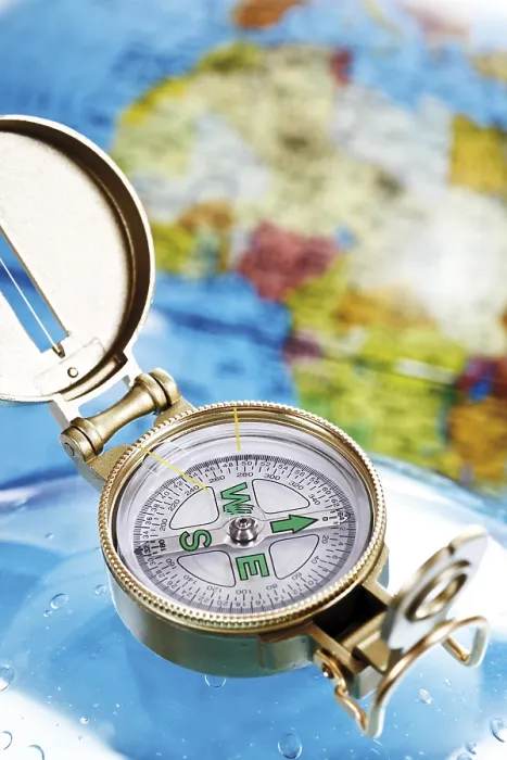 Impression encadrée : Compass sur globe.