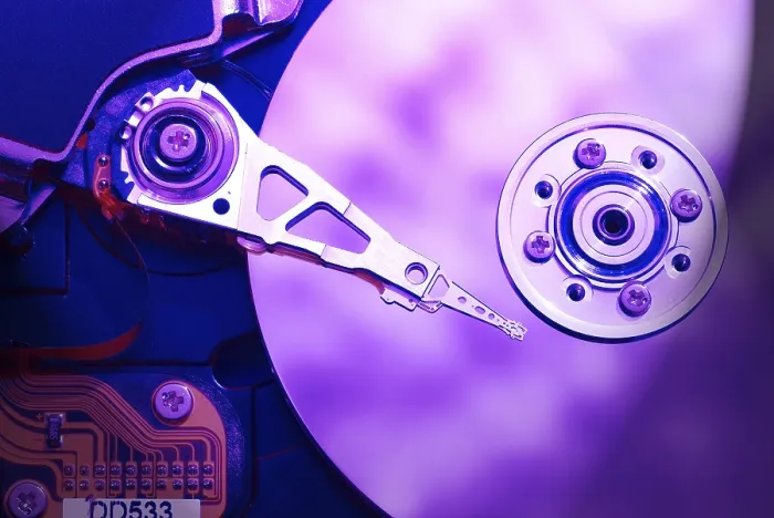 Impression encadrée : Disque dur de l'ordinateur