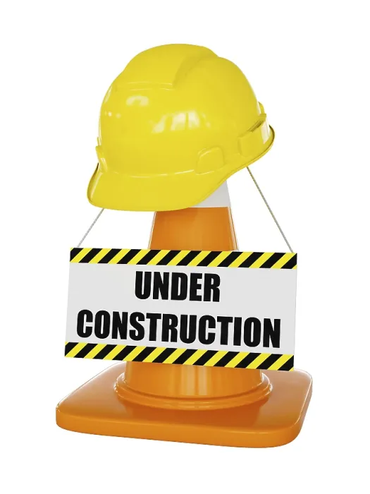 Impression encadrée : Conception en construction arrière-plan.