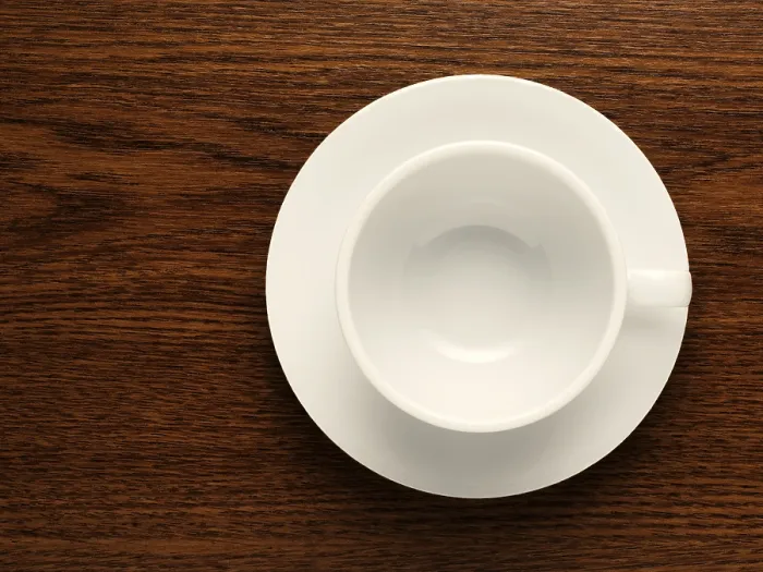 Impression encadrée : Tasse vide Impression encadrée : Tasse vide