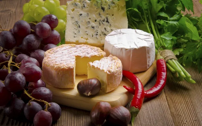 Impression encadrée : Les différents types de fromage.