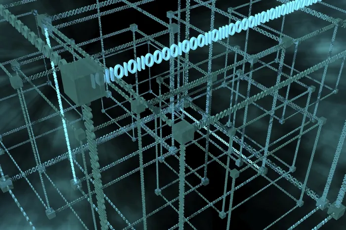 Impression encadrée : Code numérique, illustration.