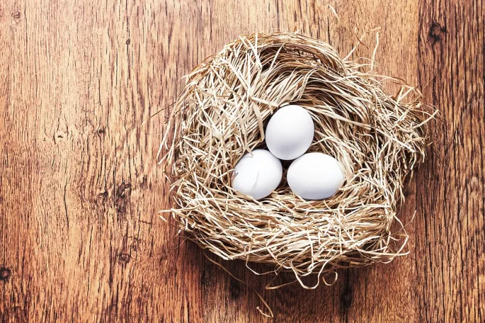 Impression encadrée : Oeufs dans un nid, composition de pâques.