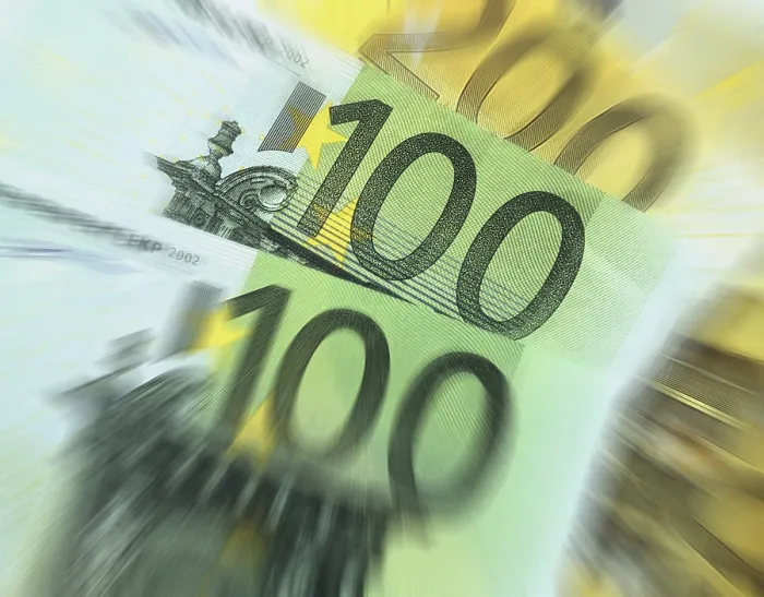 Impression encadrée : Billets d'euro. Impression encadrée : Billets d'euro.