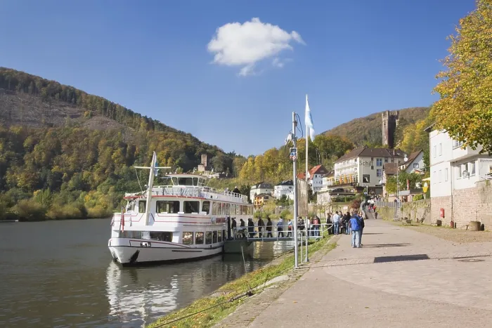 Impression encadrée : Bateau d'excursion sur le Neckar.