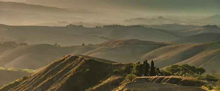 Impression encadrée : Champs de Toscane