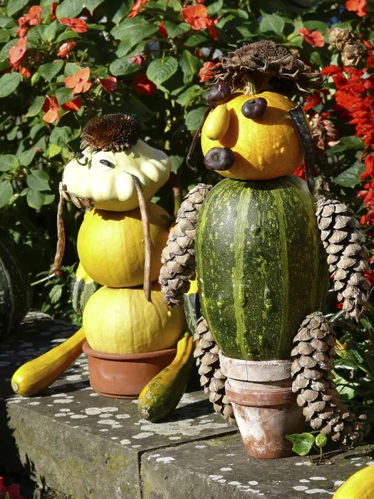 Impression encadrée : Figures de citrouilles.