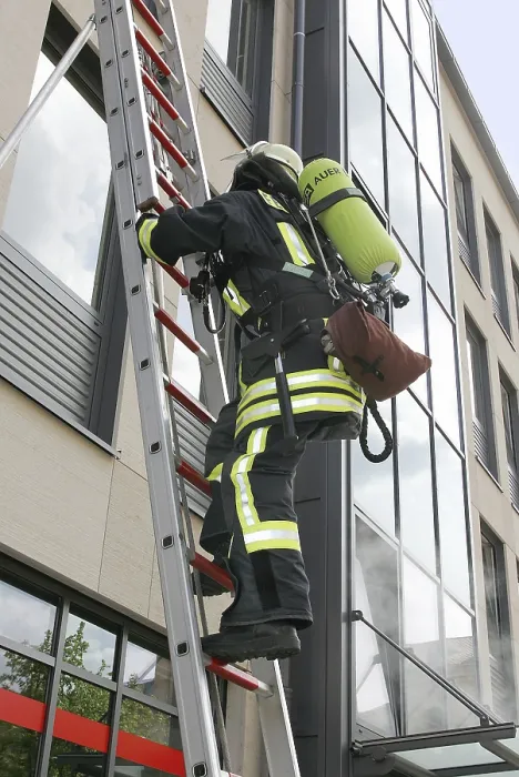 Impression encadrée : Exercice de secours incendie