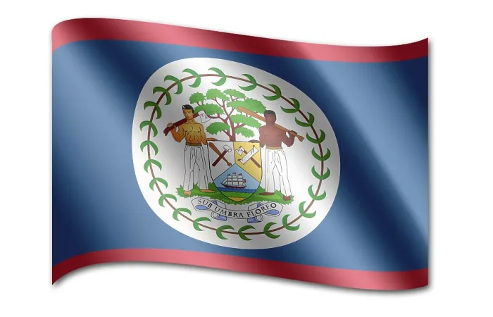 Impression encadrée : Drapeau du Belize