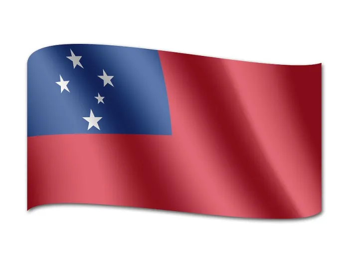 Impression encadrée : Drapeau de Samoa Impression encadrée : Drapeau de Samoa