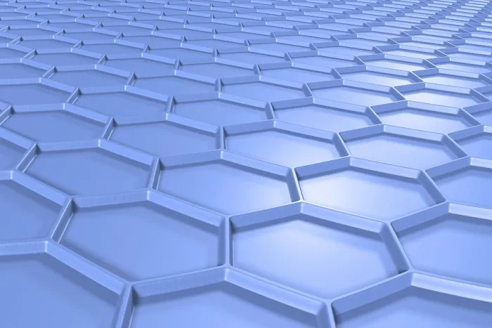 Impression encadrée : Structure hexagonale, illustration 3D.