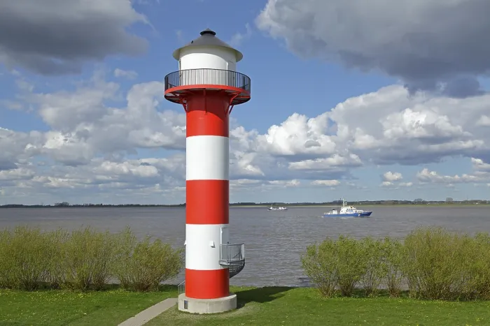Impression encadrée : Phare sur l'Elbe, Luhe.