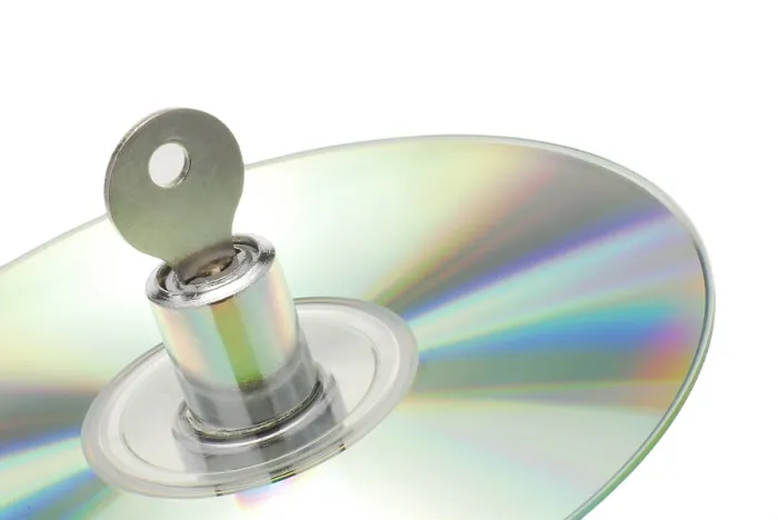 Impression encadrée : Verrouiller avec clé dans un CD.