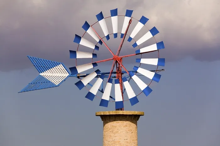 Impression encadrée : Mallorca, moulin à vent.