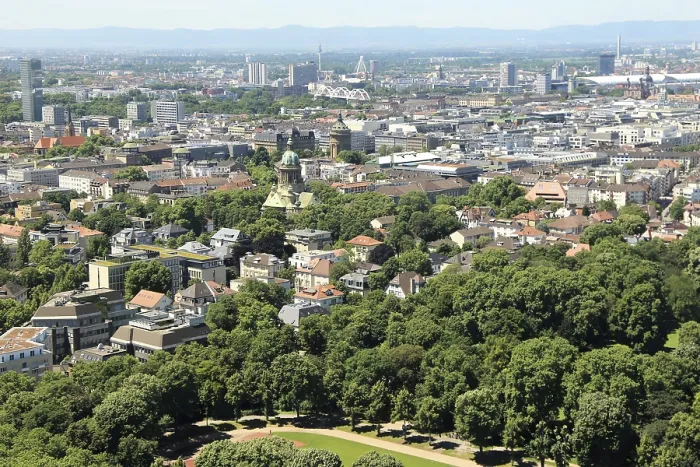 Impression encadrée : Mannheim vu du haut. Impression encadrée : Mannheim vu du haut.