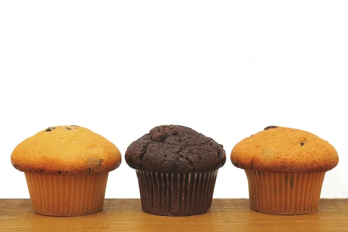 Impression encadrée : Trois muffins. Impression encadrée : Trois muffins.