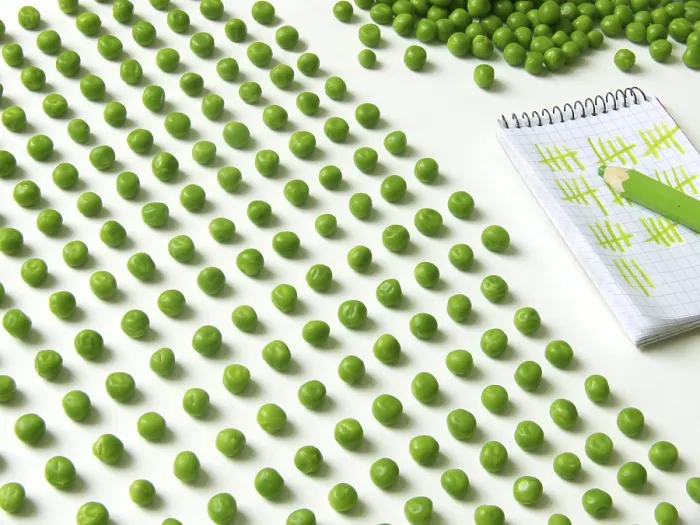 Impression encadrée : Comptage de pois.