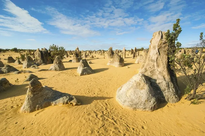 Impression encadrée : Les formations de calcaire des Pinnacles. Impression encadrée : Les formations de calcaire des Pinnacles.