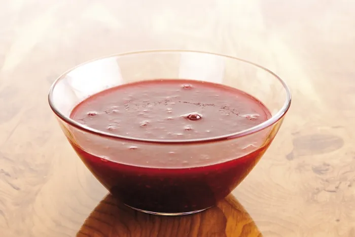 Impression encadrée : Purée de framboise.