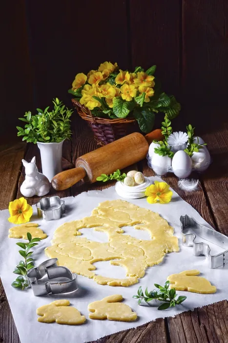Impression encadrée : Gâteaux de Pâques crus.
