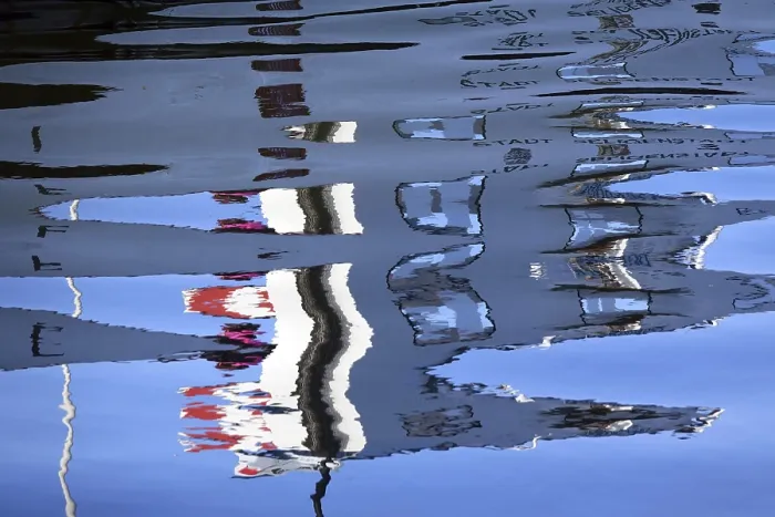 Impression encadrée : Réflexion dans l'eau