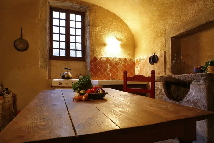 Impression encadrée : Cuisine Rurale Rustique