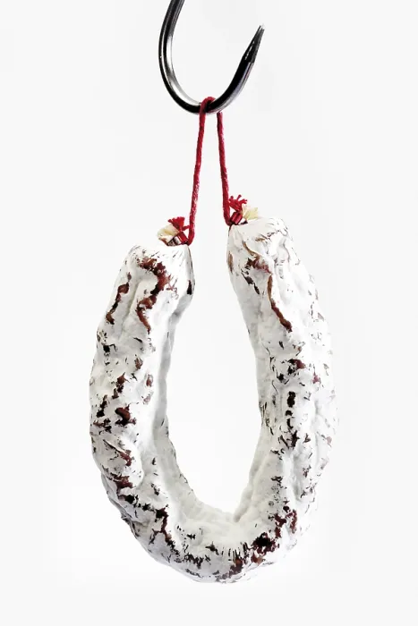Impression encadrée : Le saucisson sur un crochet. Impression encadrée : Le saucisson sur un crochet.