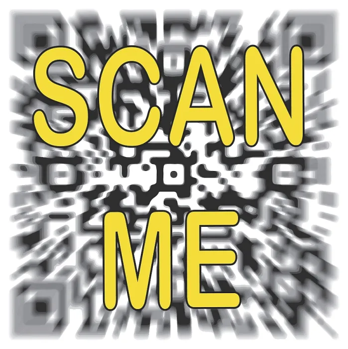 Impression encadrée : Scannage du code QR d'abstraction.