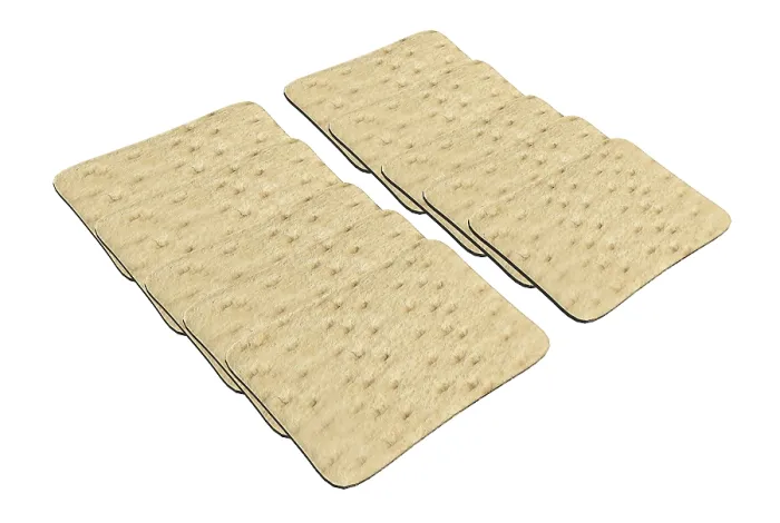 Impression encadrée : Ensemble de crackers rectangulaires de blé. Impression encadrée : Ensemble de crackers rectangulaires de blé.