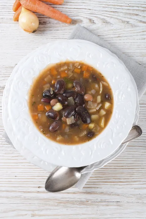 Impression encadrée : Soupe de haricots épicés.