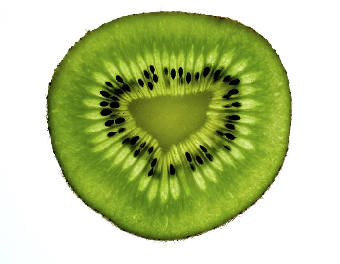 Impression encadrée : Tranche de kiwi. Impression encadrée : Tranche de kiwi.