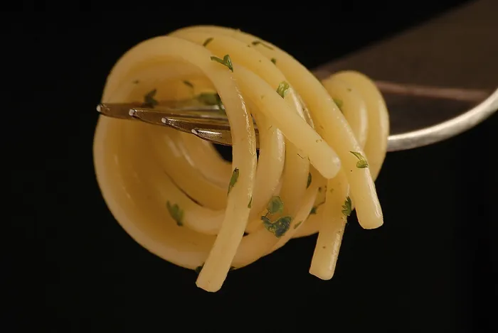 Impression encadrée : Pâtes sur une fourchette