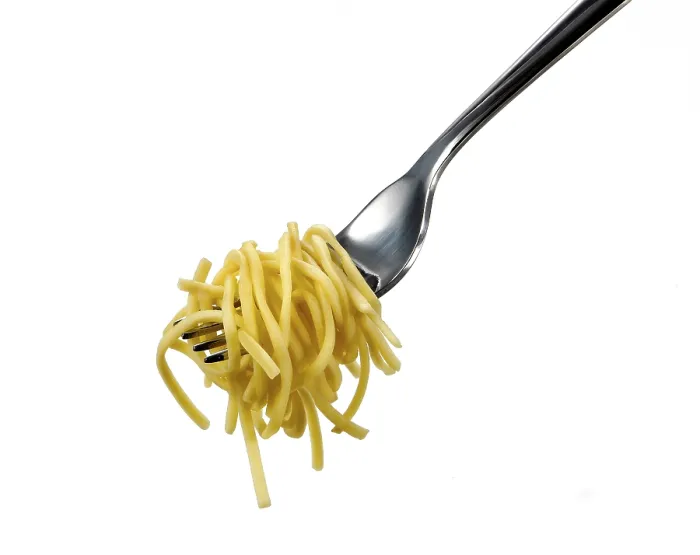 Impression encadrée : Spaghetti sur une fourchette.