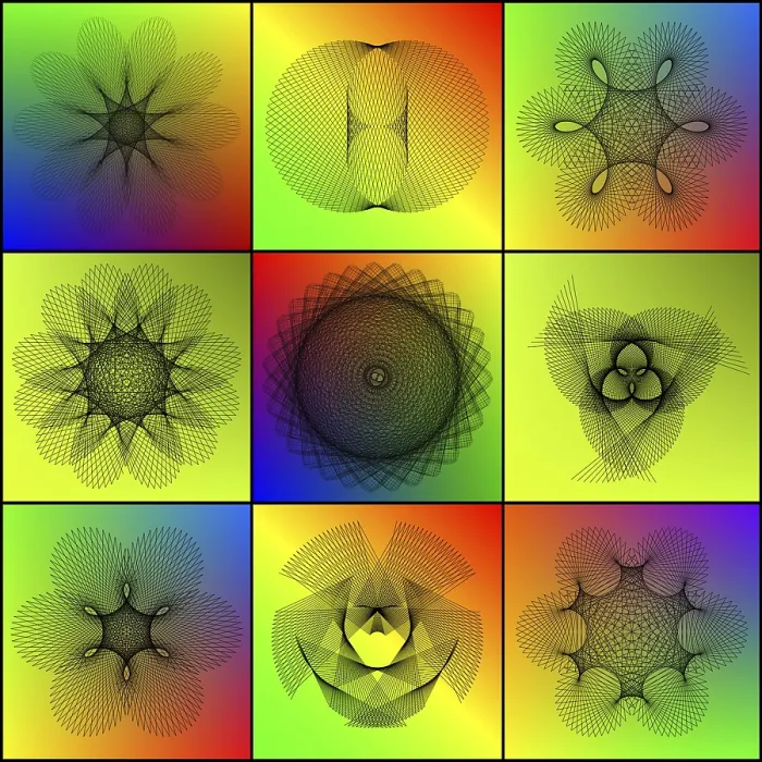 Impression encadrée : Spirography Impression encadrée : Spirography