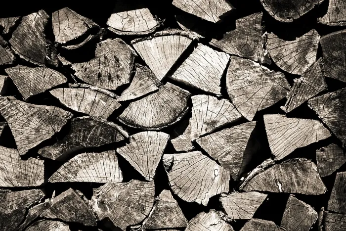 Impression encadrée : Pile de bois.