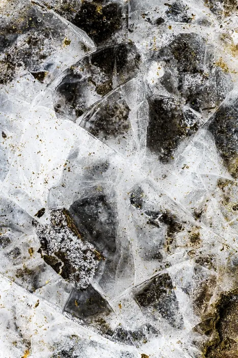 Impression encadrée : Structures dans la glace, Autriche. Impression encadrée : Structures dans la glace, Autriche.