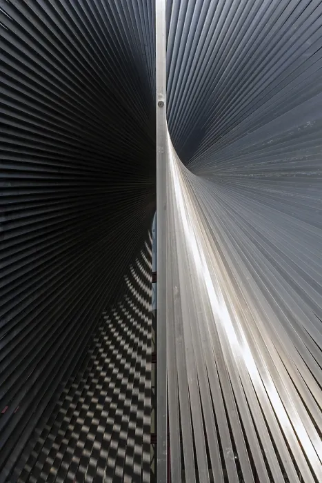 Impression encadrée : Les structures dans un élément métallique.