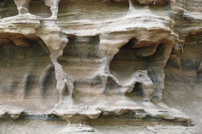 Impression encadrée : Les structures en grès de sable.