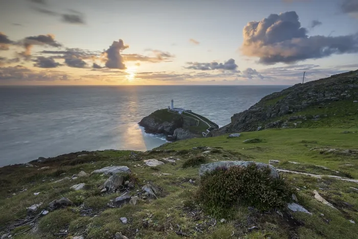 Impression encadrée : Coucher de soleil au phare de South Stack.