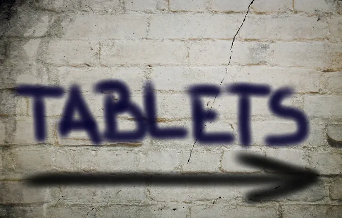 Impression encadrée : Tablets Concept Impression encadrée : Tablets Concept