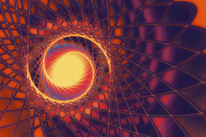 Impression encadrée : Thème de la physique, noyau atomique.