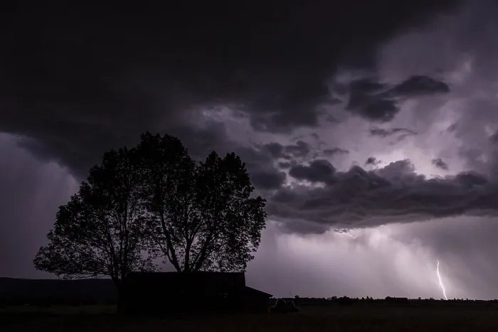 Impression encadrée : Orage de tempête, éclair, nuages orageux. Impression encadrée : Orage de tempête, éclair, nuages orageux.