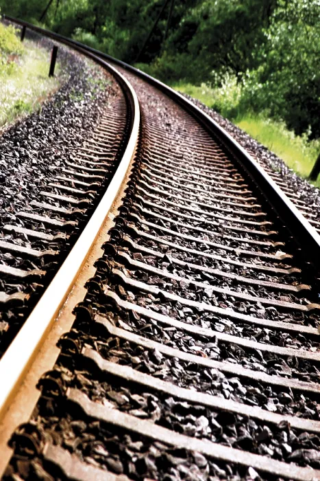Impression encadrée : Lignes de chemin de fer.