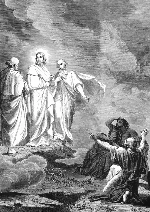 Impression encadrée : La Transfiguration, chapitre 9, verset 7, Évangile de Marc