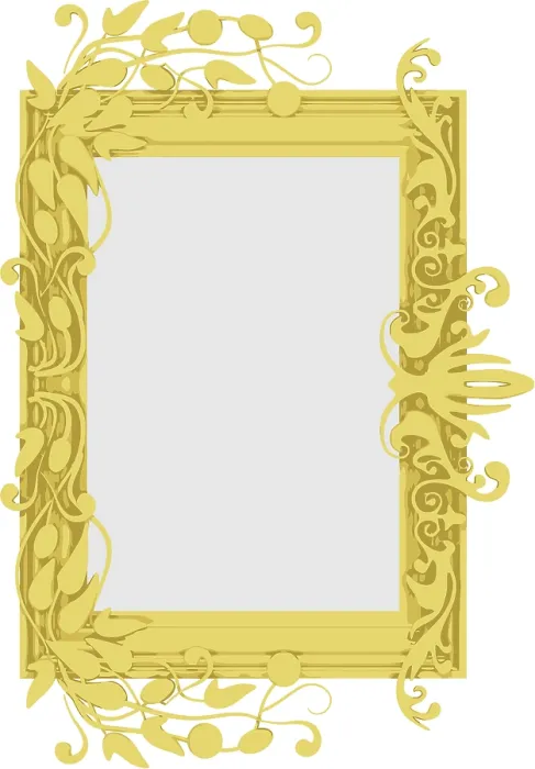 Impression encadrée : Cadre d'or vectoriel.
