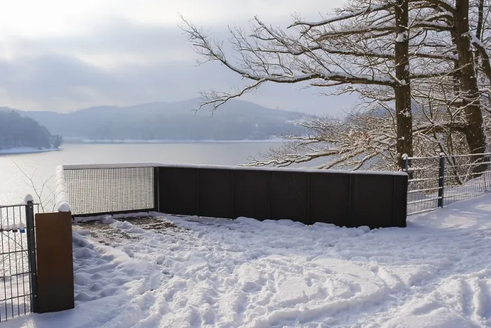 Impression encadrée : Plateforme d'observation au Hennesee. Impression encadrée : Plateforme d'observation au Hennesee.