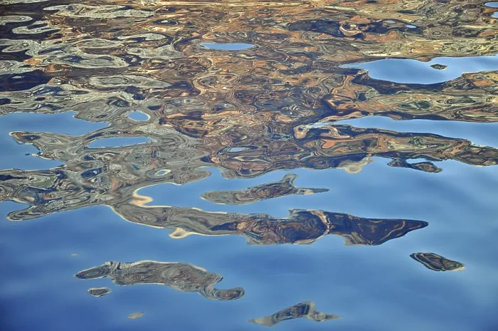Impression encadrée : Eau, reflet, reflets.