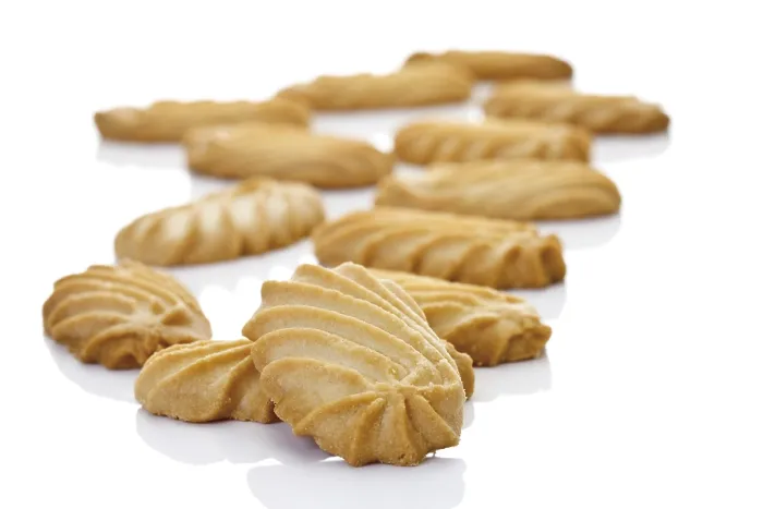 Impression encadrée : Biscuits à shortbread ondulés. Impression encadrée : Biscuits à shortbread ondulés.